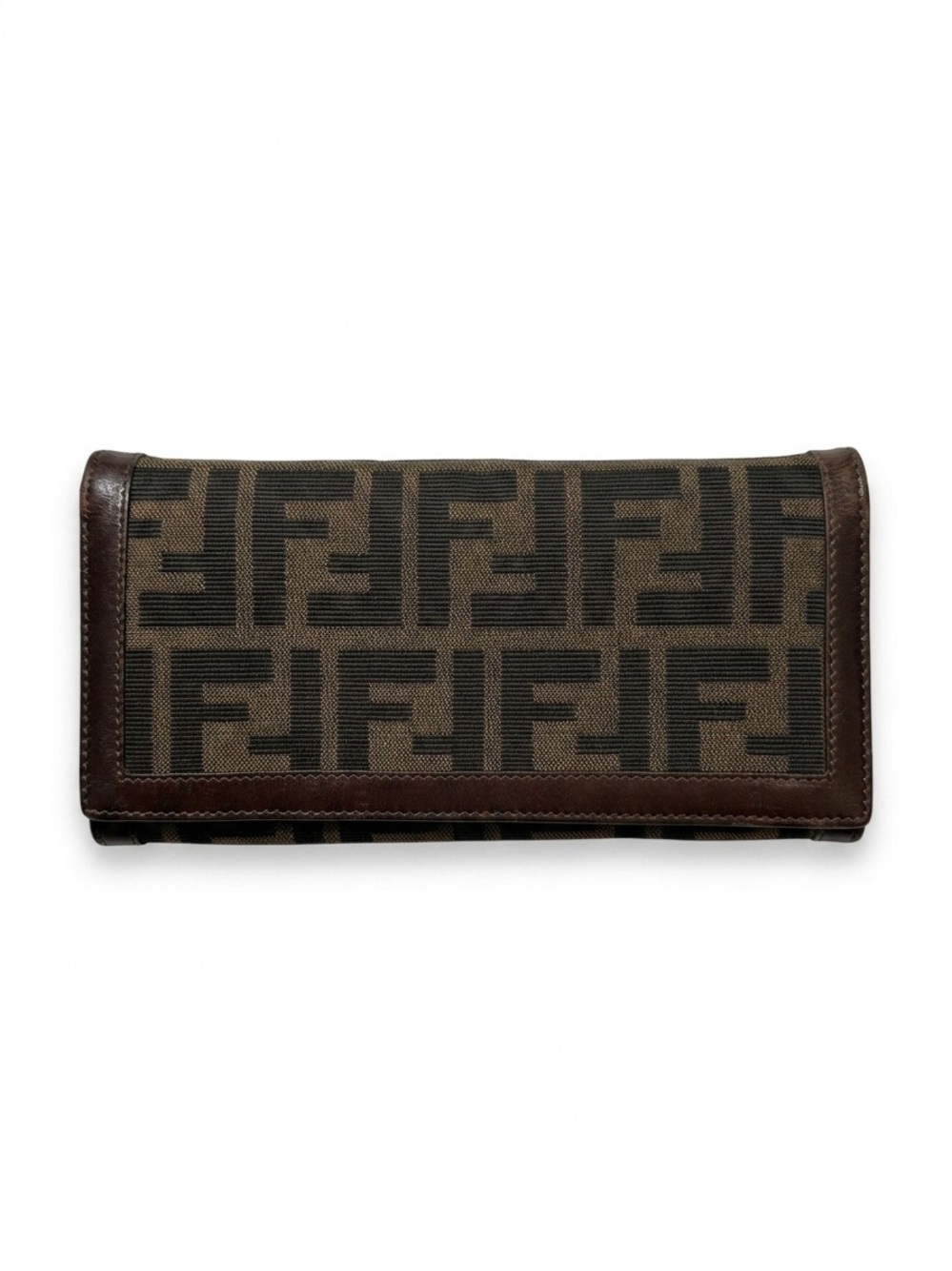 Fendi Brown Zucca Monogram Continental Wallet